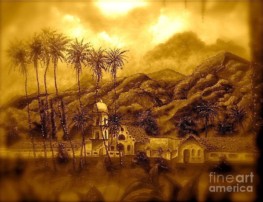Cityscape Painting - Ojai Sepia III by Chris Haugen