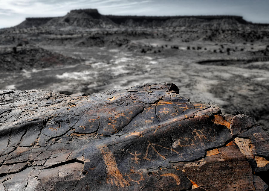 Landscape Photograph - Ojito petroglyphs by Jane Selverstone