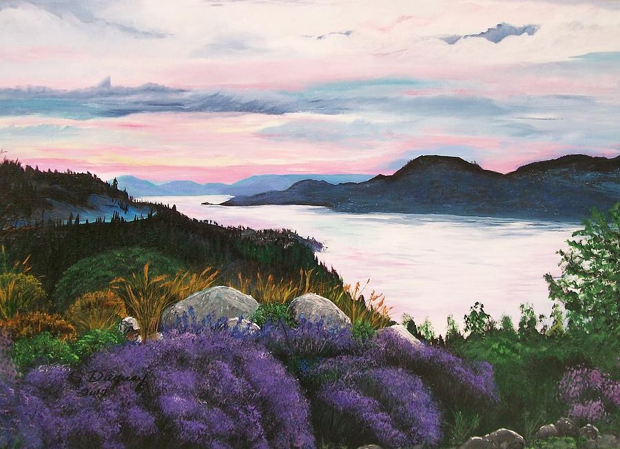 Okanagan Lake Canada  Painting by Sharon Duguay