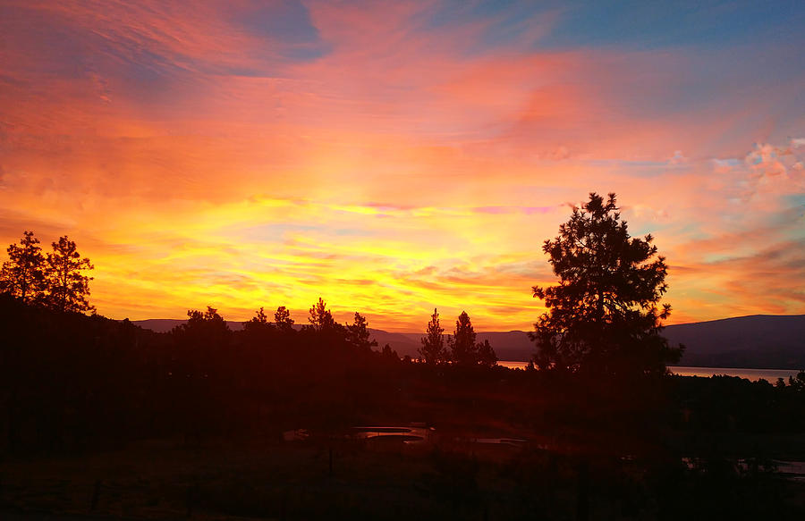 Okanagan Sunrise At Kelowna by Max DeBeeson Okanagan Sunrise At Kelowna by Max DeBeeson