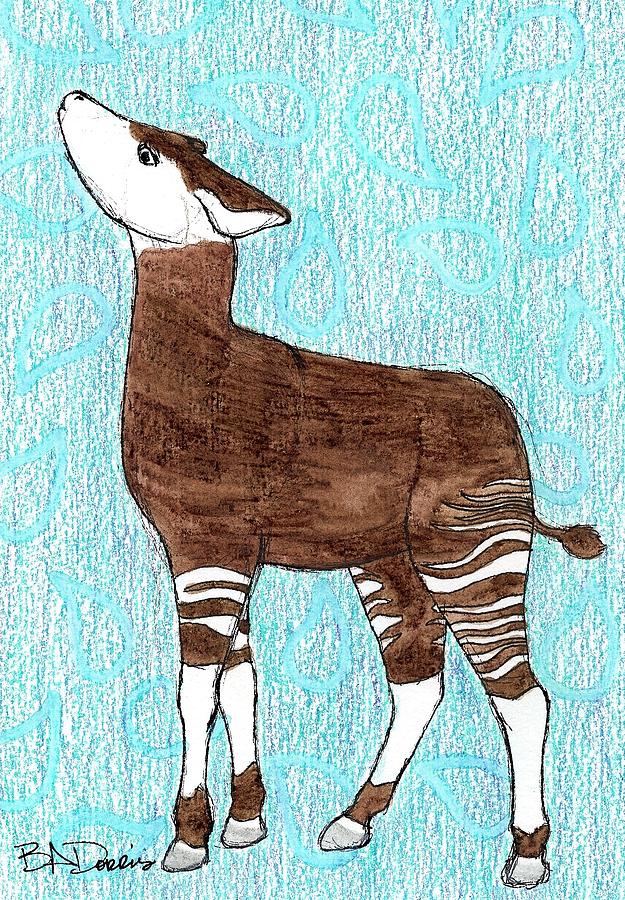 Okapi Drawing by Brittany Dorris Fine Art America