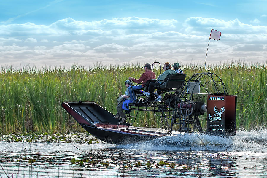 Okeechobee Airboat Journey Photograph by Richard Goldman Okeechobee Airboat Journey Photograph by Richard Goldman
