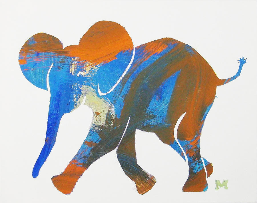 Elephant Painting - Okey Dokey by Candace Shrope Elephant Painting - Okey Dokey by Candace Shrope