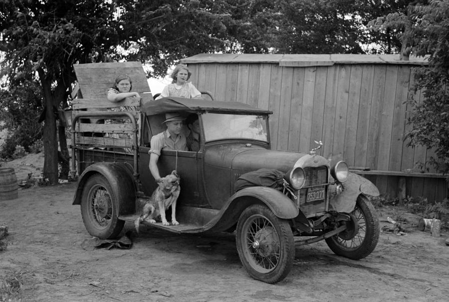 Okies Heading To California - Great Depression - 1939 Photograph by War Is  Hell Store
