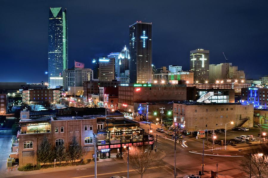 Oklahoma City Night Photograph by Frozen in Time Fine Art Photography