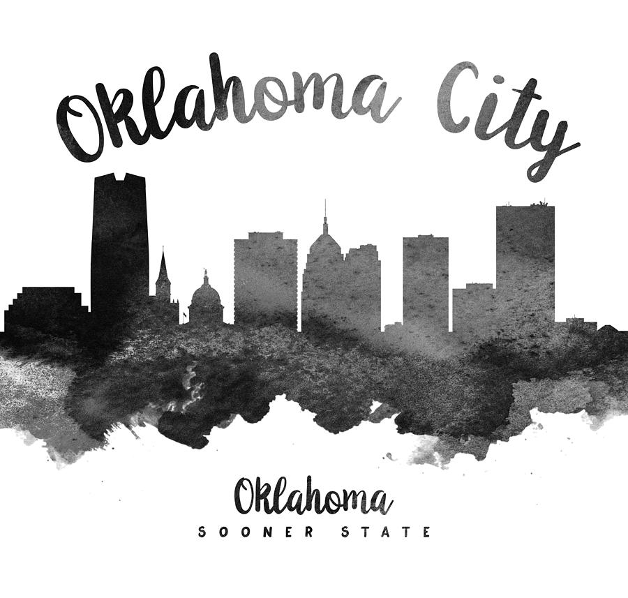 Oklahoma City Painting - Oklahoma City Oklahoma Skyline 18 by Aged Pixel