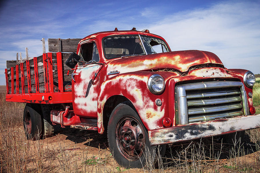 Transportation Photograph - Oklahoma Field Truck by Steven Bateson