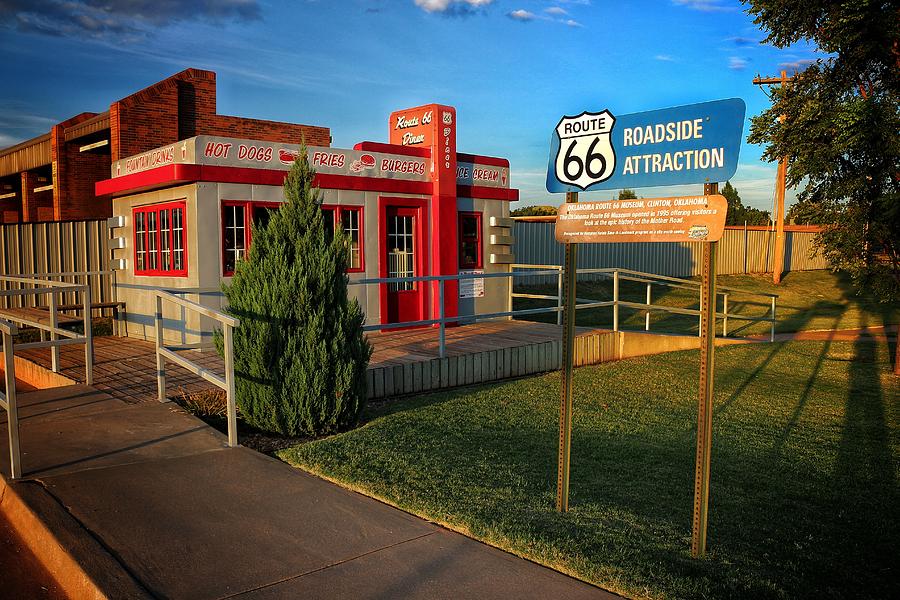 Oklahoma Route 66 Tiny Roadside Diner Photograph by Buck Buchanan