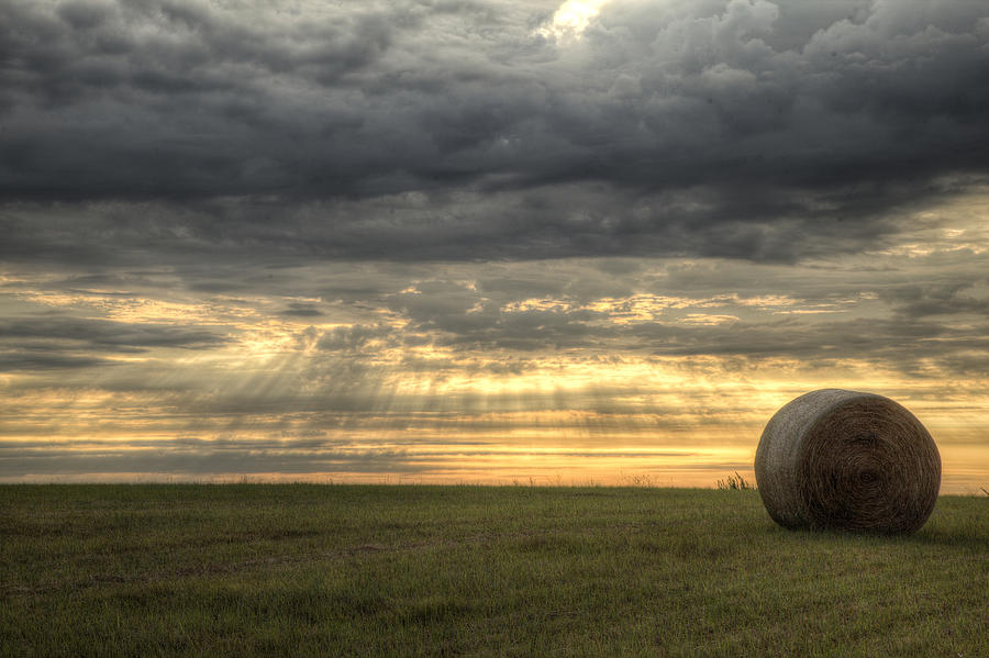 Hay Bales Photograph - Oklahoma Summers by Katherine Worley
