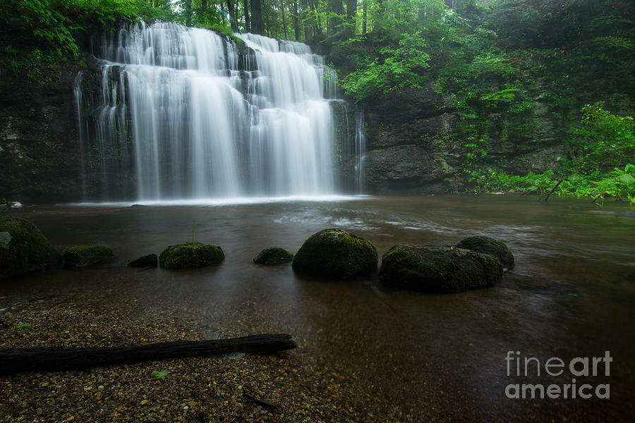 Portland Photograph - Okumsett Fringe - Connecticut Waterfall by JG Coleman
