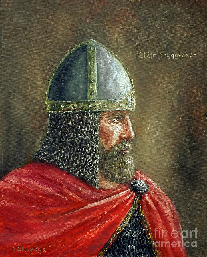 Olaf Tryggvason Painting by Arturas Slapsys