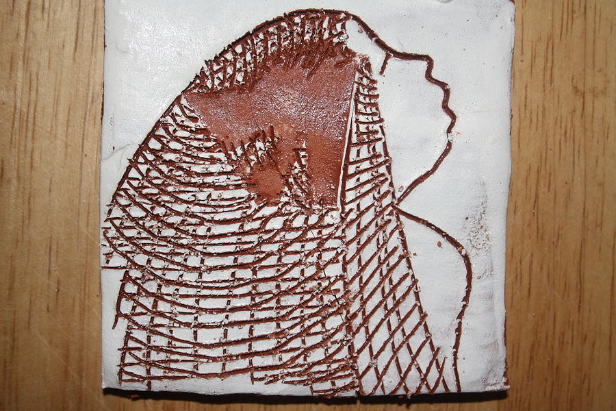 Olayinka - Tile Ceramic Art by Gloria Ssali