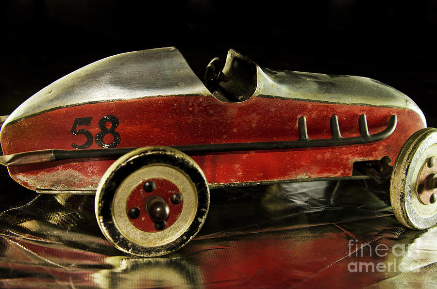 Old 58 Toy Race Car Photograph by Wilma Birdwell