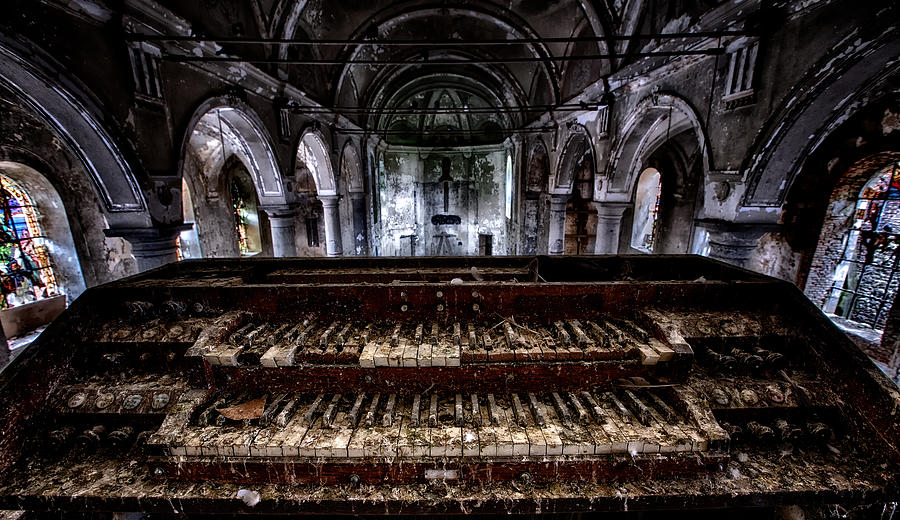 Old Abandoned Church Organ In Decay Photograph by Dirk Ercken
