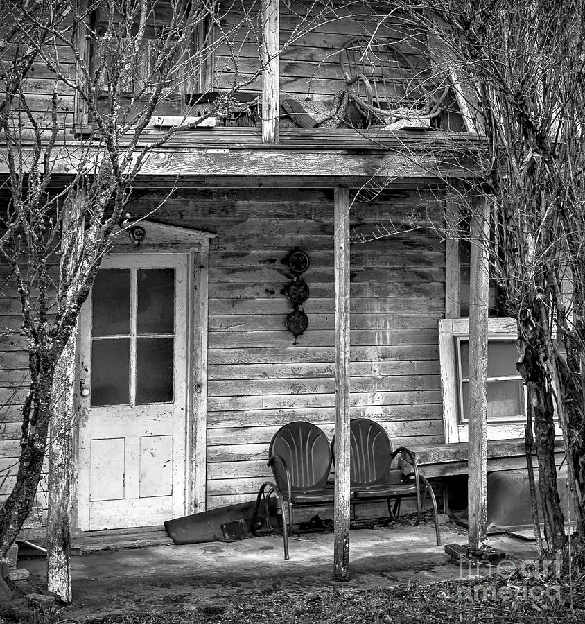 Front Porch BW Photograph by Walt Foegelle