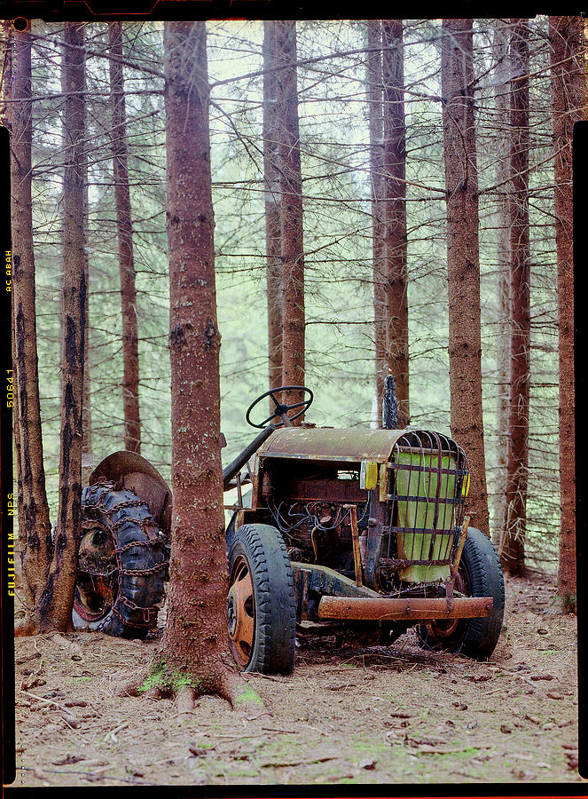 Old abandoned tractor in the forest Photograph by Anders Kustas