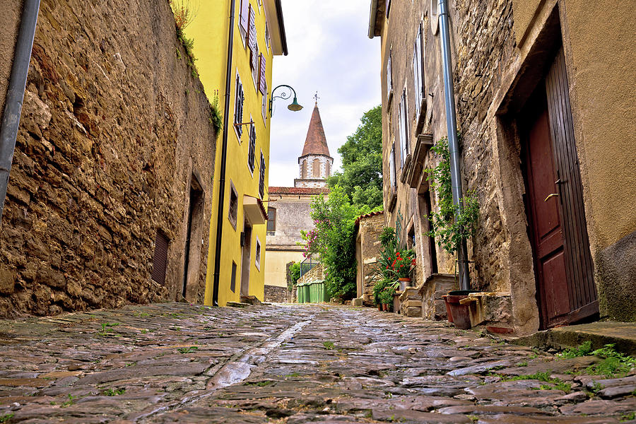 Old adriatic town of Buje stone street Photograph by Brch Photography