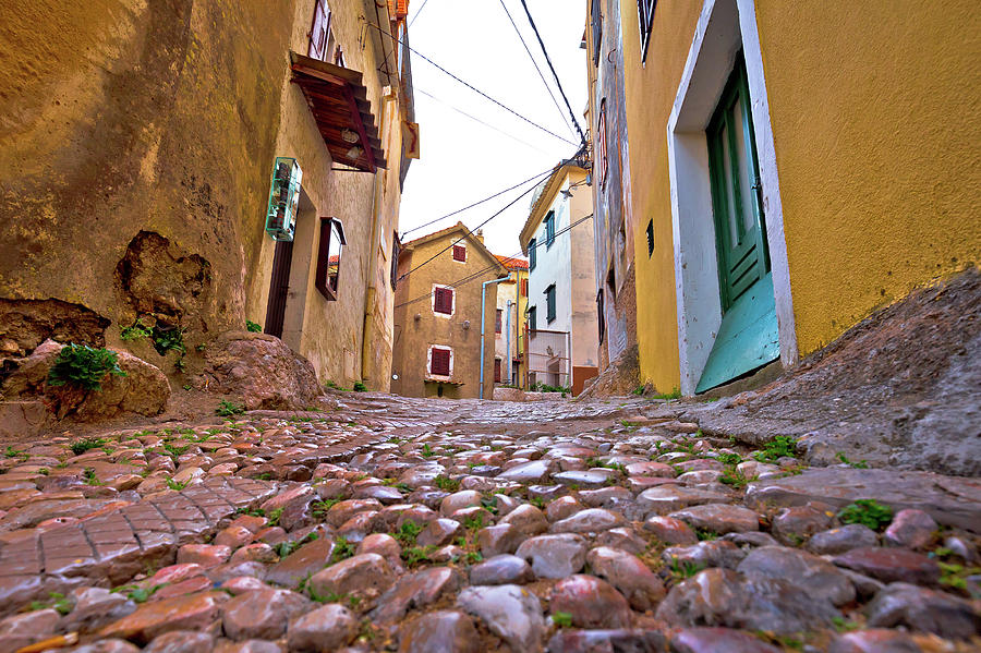 Old adriatic town Vrbnik stone street Photograph by Brch Photography