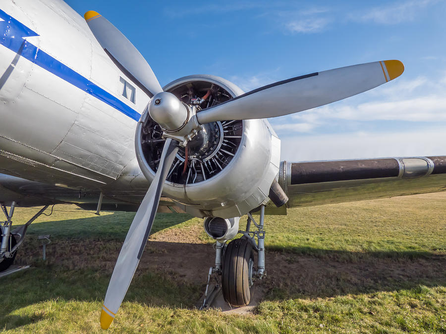 Old airplane engine Photograph by Miroslav Nemecek