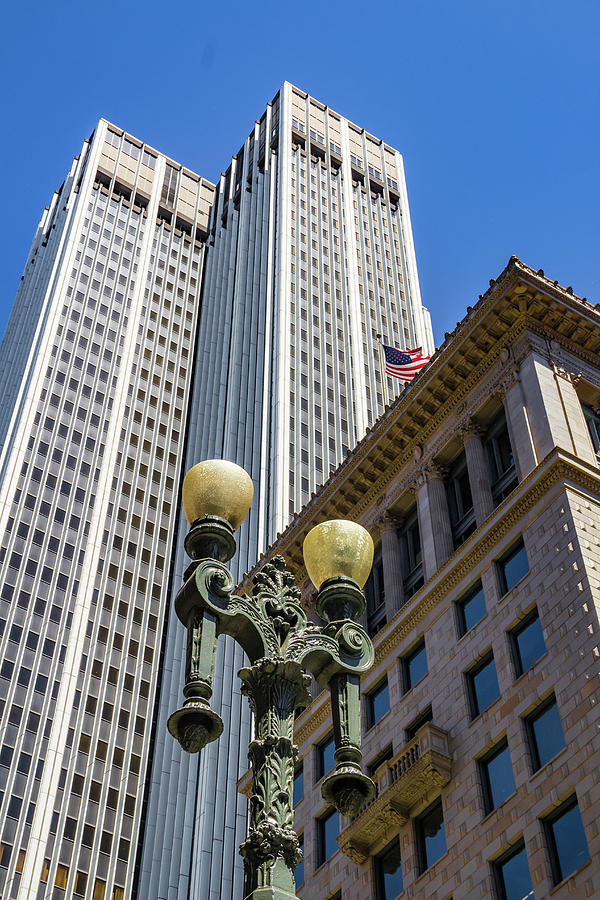 Old and New in Downtown Los Angeles Photograph by Roslyn Wilkins
