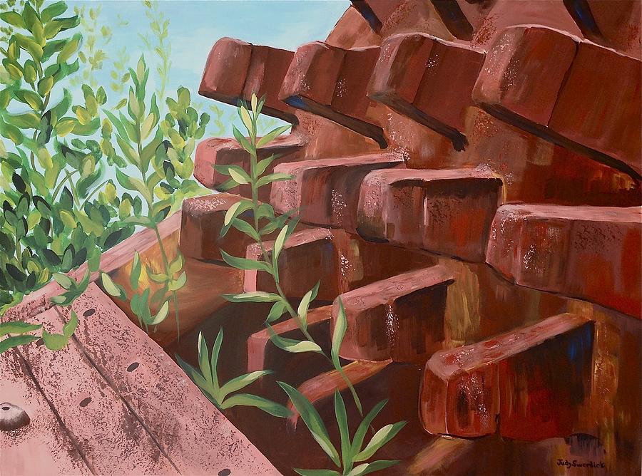 Rusty Painting - Old and New by Judy Swerlick