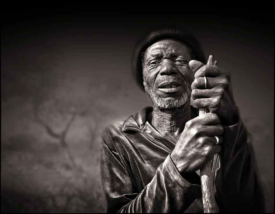Black And White Photograph - Old And Strong by Marc Apers