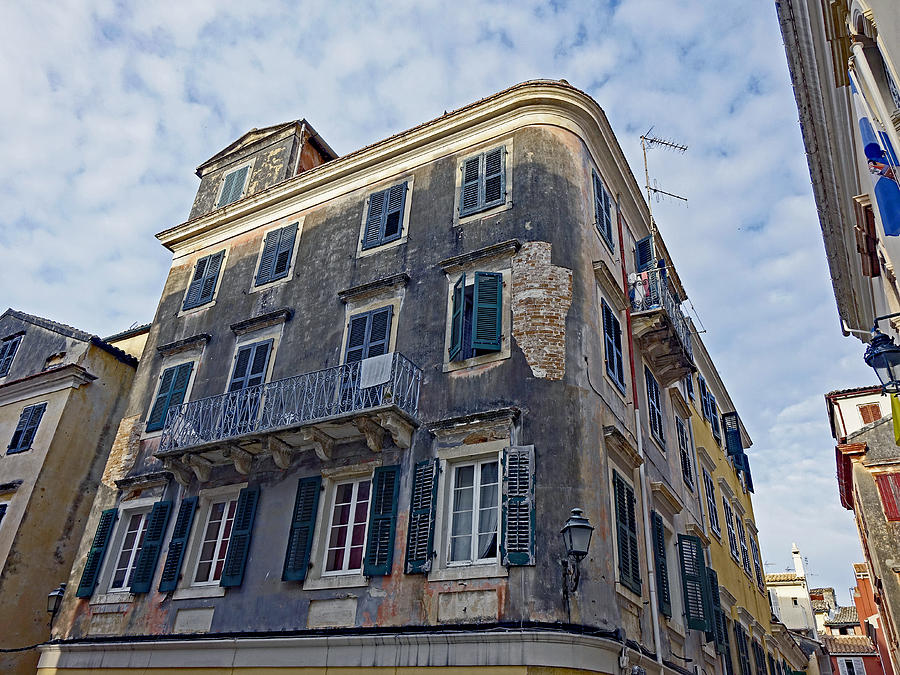 Old Apartment Building In Corfu Greece Photograph