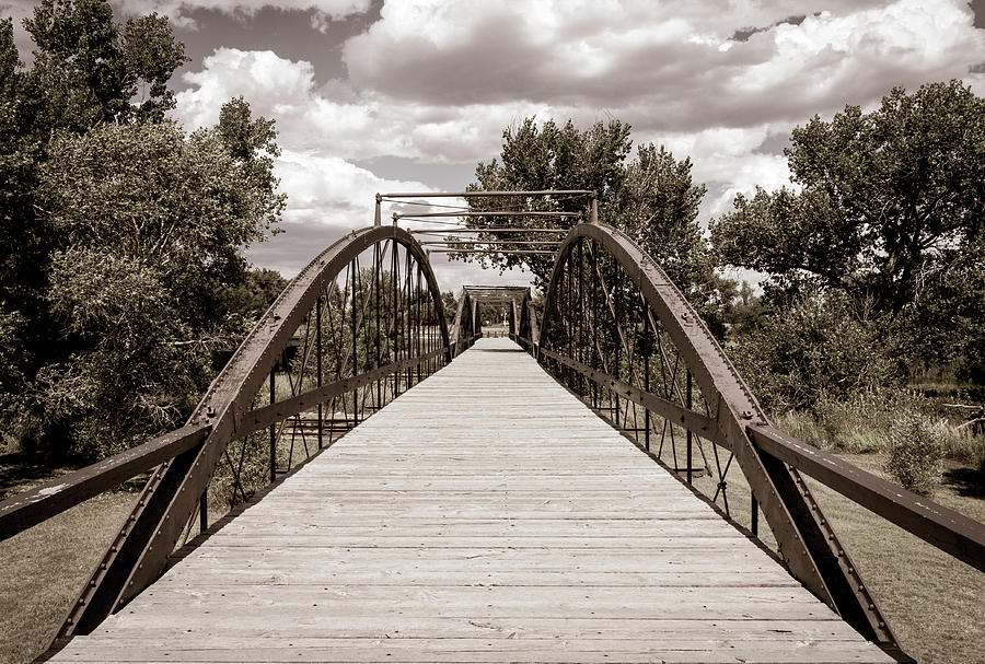 Old Army Bridge over Platte River in Wyoming  Photograph by Debra Martz