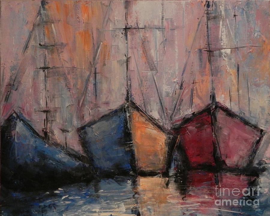 Old Baldy Boats Painting by Dan Campbell