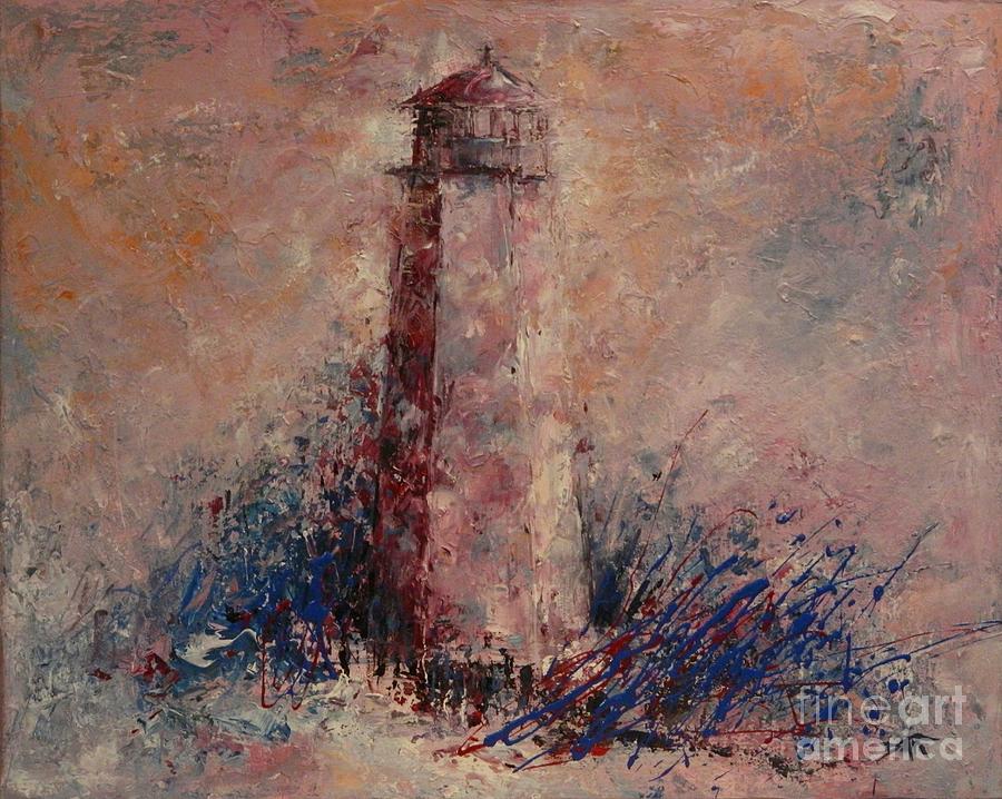 Old Baldy Lighthouse Painting by Dan Campbell