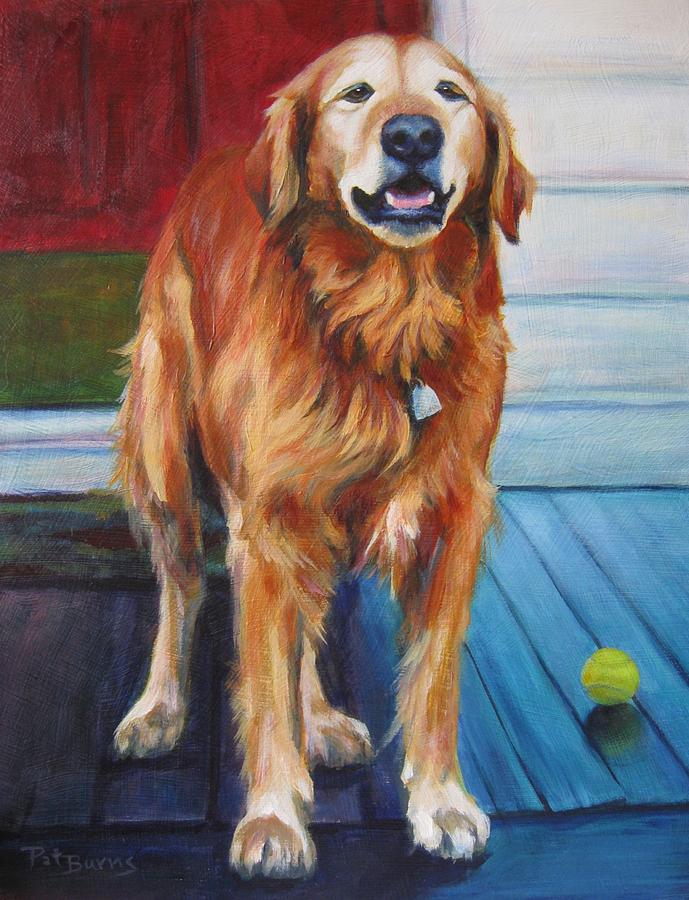 Dog Painting - Old Ball Player by Pat Burns