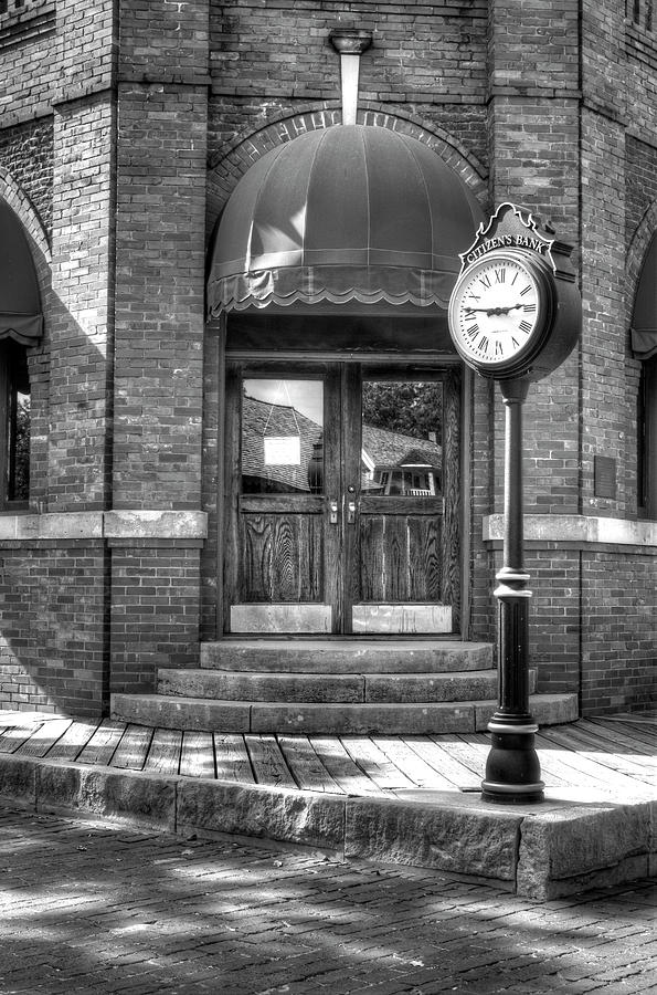 Old Bank with Clock 1 Photograph by VJ Lair Old Bank with Clock 1 Photograph by VJ Lair