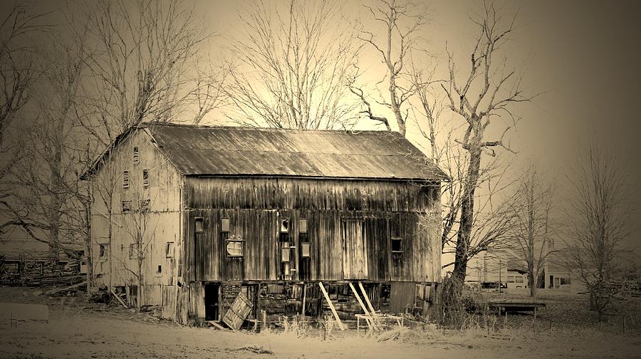 Barn Photograph - Old Barn-1 by R A W M  