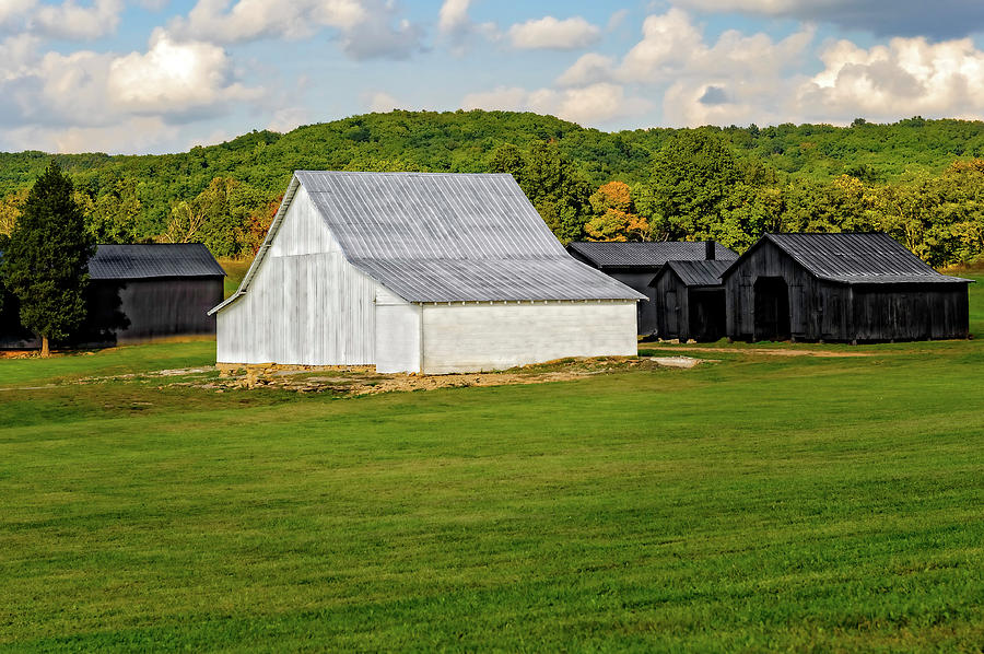 Old Barn And Sheds Passing Time On A Warm Kentucky Day  -  KYBARN596 Photograph by Frank J Benz