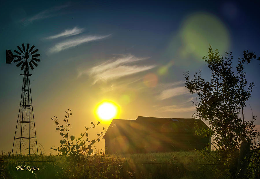Sunset Photograph - Old Barn and the Sky by Phil And Karen Rispin
