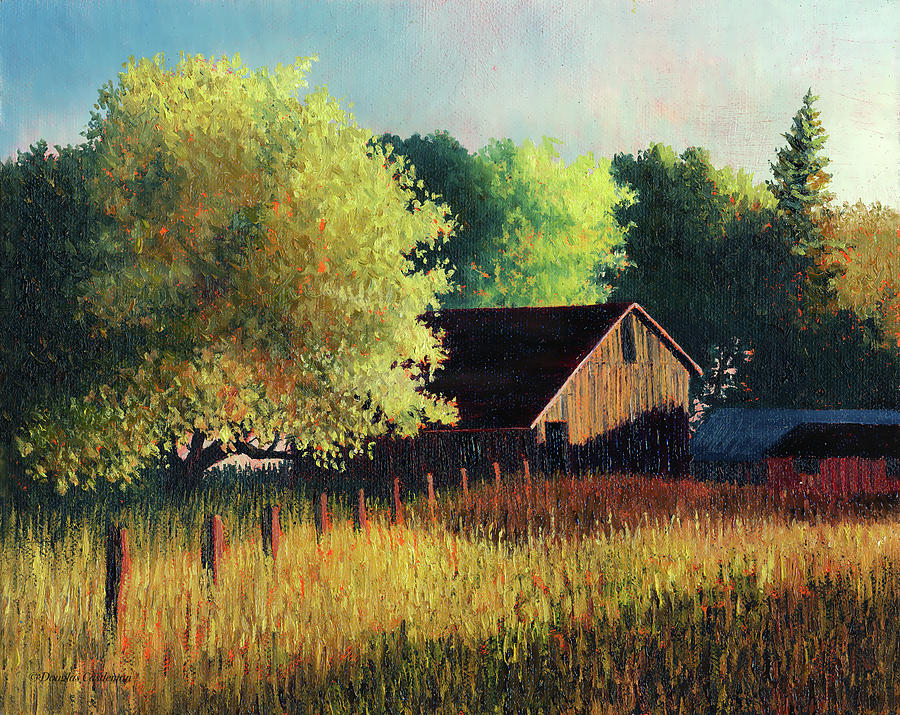 Old Barn at Sunrise Painting by Douglas Castleman