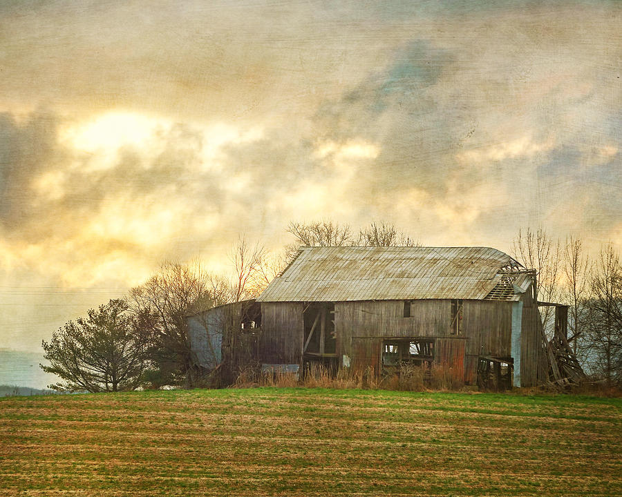 Old Barn at Sunrise Photograph by TnBackroadsPhotos 