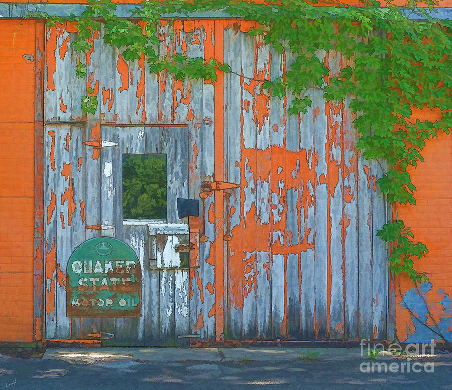 Old Barn Doors Painting By L Wright
