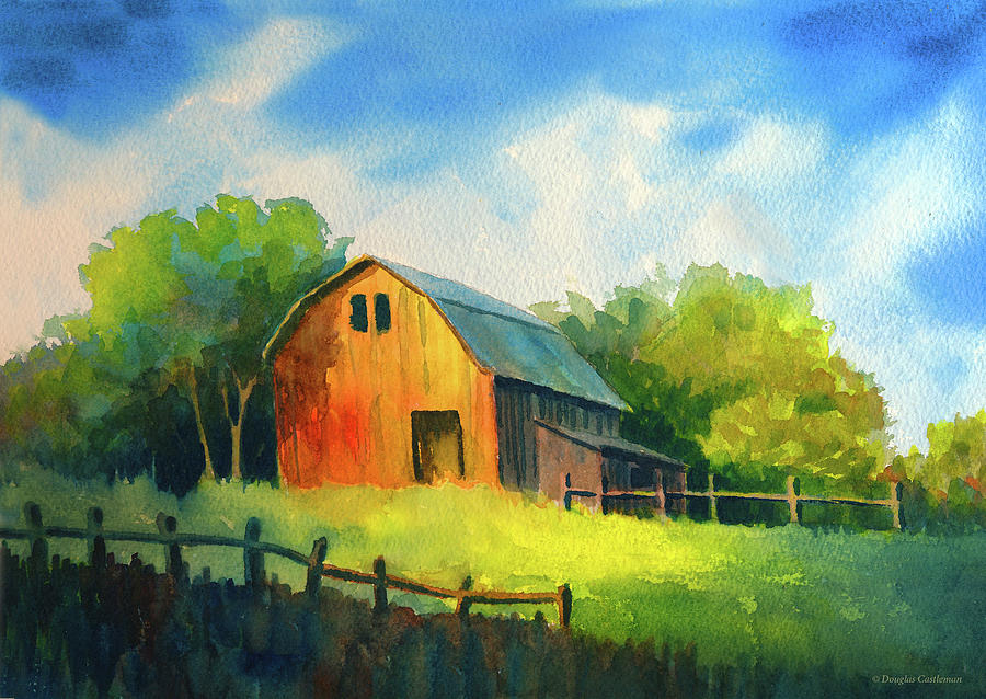 Old Barn Painting by Douglas Castleman