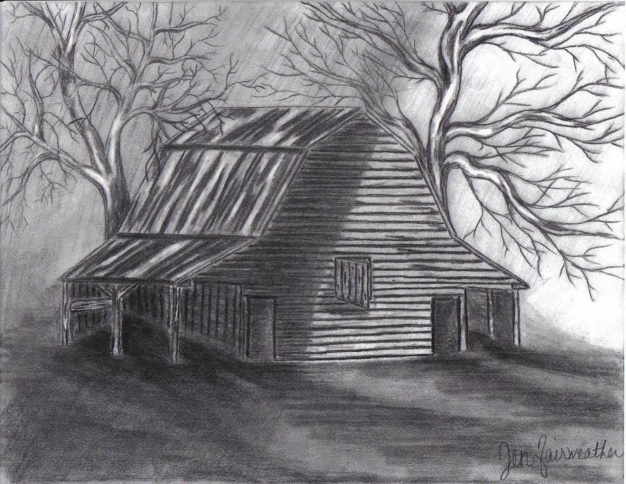 Old Barn Drawing by Jennifer Fairweather - Fine Art America