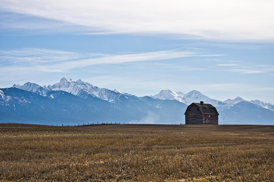 Old Barn, Mission Mountains Photograph by Jedediah Hohf