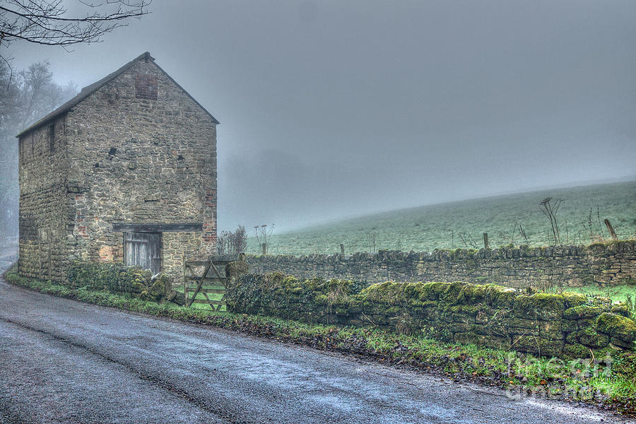 Old Barn on a Misty day Photograph by David Birchall