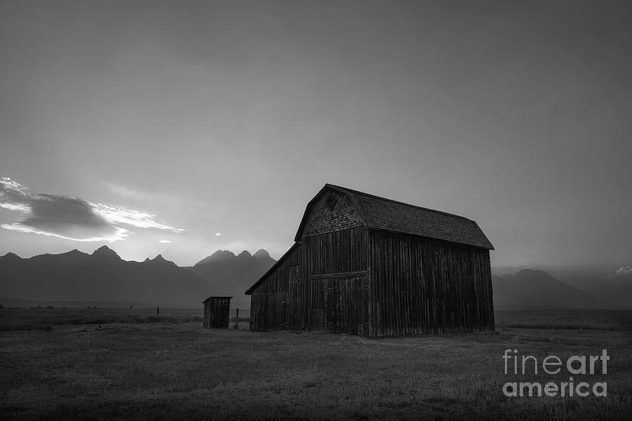 Old Barn on Mormon Row BW Photograph by Michael Ver Sprill