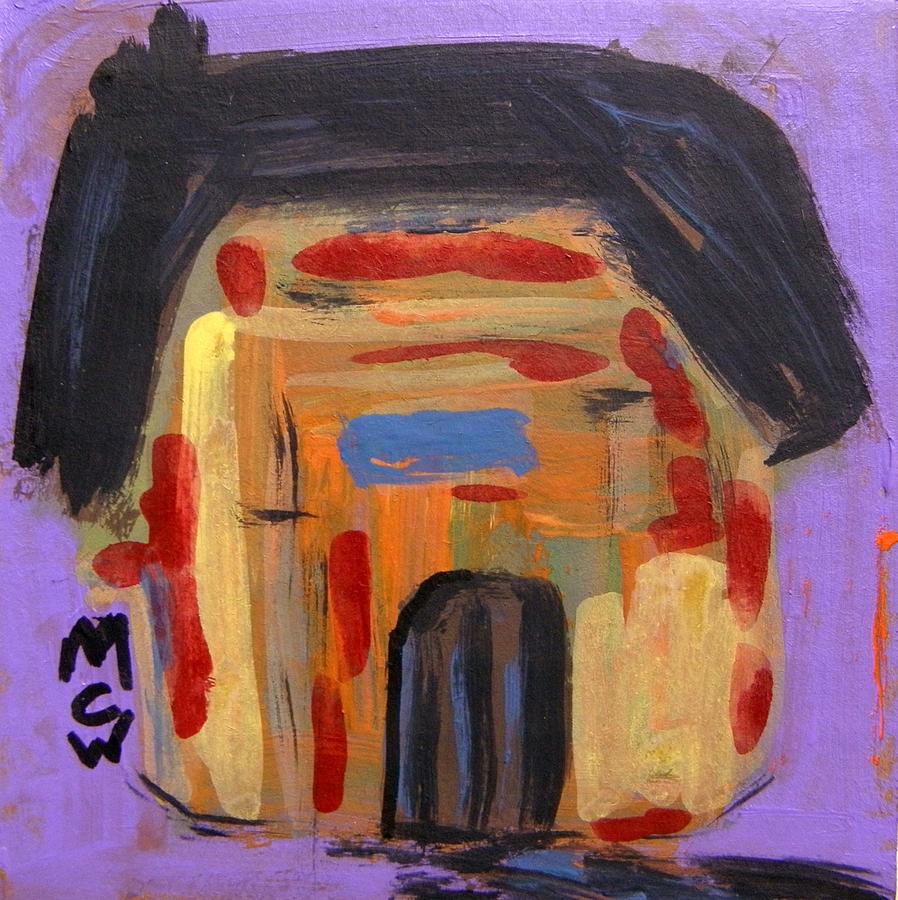 Old Barn on Purple Painting by Mary Carol Williams