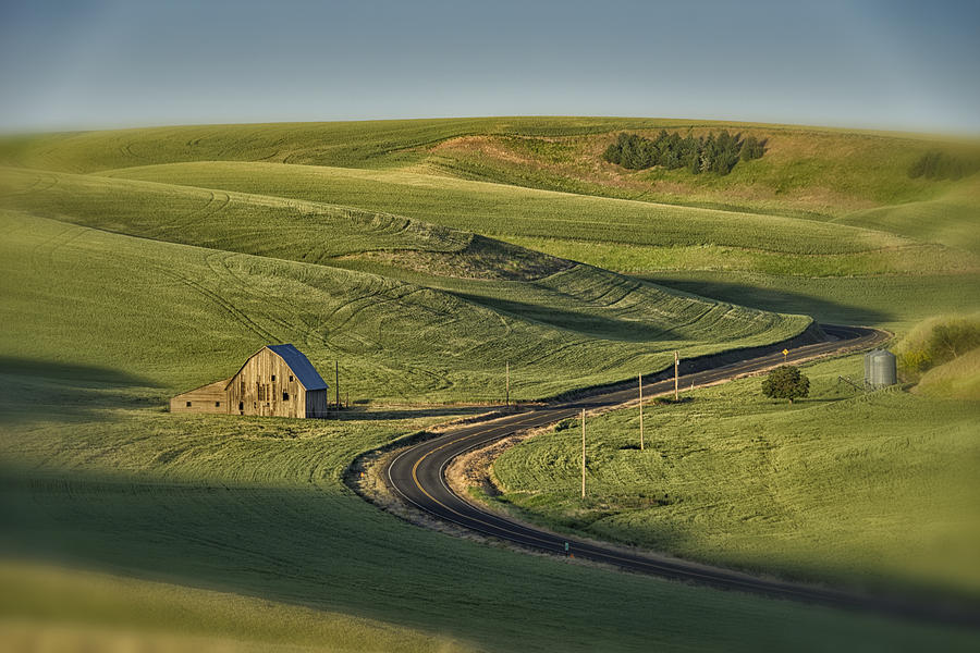 Barn Photograph - Old Barn on the Road Palouse WA DSC04937 by Greg Kluempers