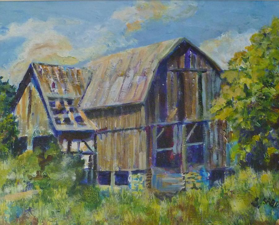 Old barn Prince Edward County Painting by Saga Sabin
