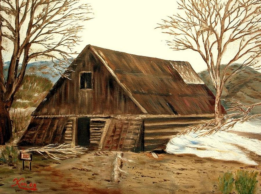 Old Barn series 1 Painting by Kenneth LePoidevin Old Barn series 1 Painting by Kenneth LePoidevin