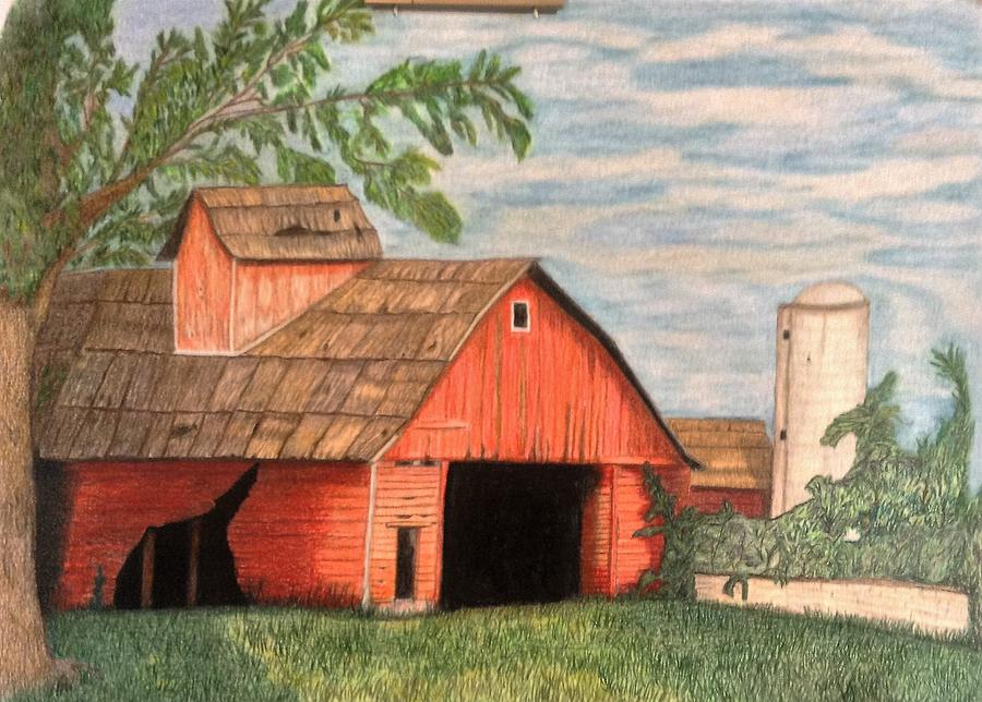 Old Barn Drawing By Shari Smith