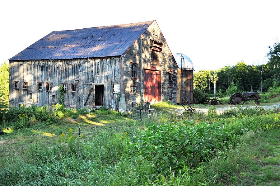 Old Barn Silo and Tractor Photograph by Jo-Ann Matthews