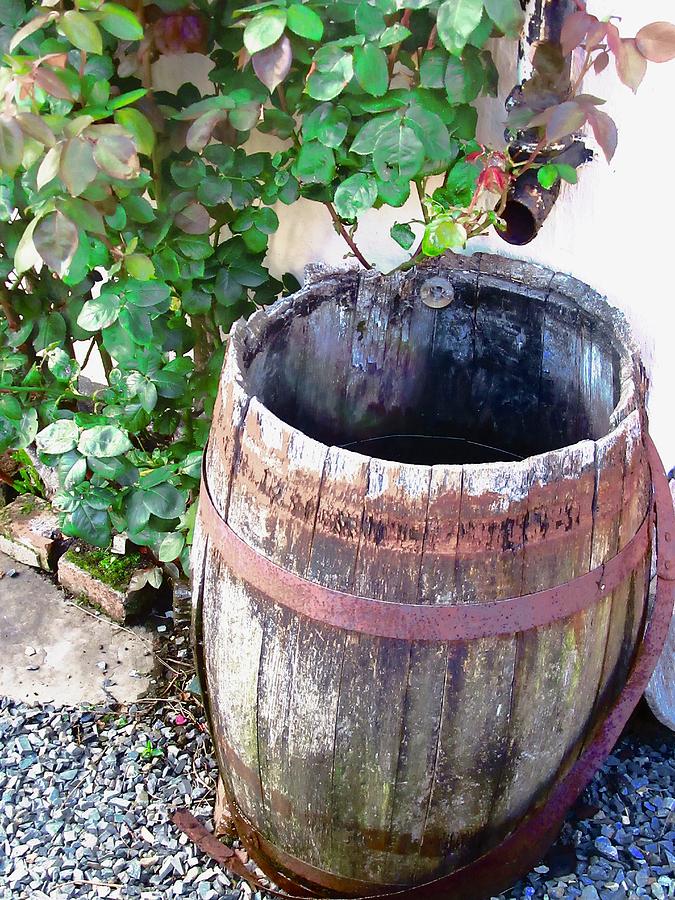 Old barrel Photograph by Stephanie Moore